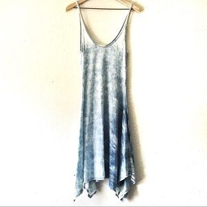 Anthro Cloth & Stone Chambray Tie Dye Dress